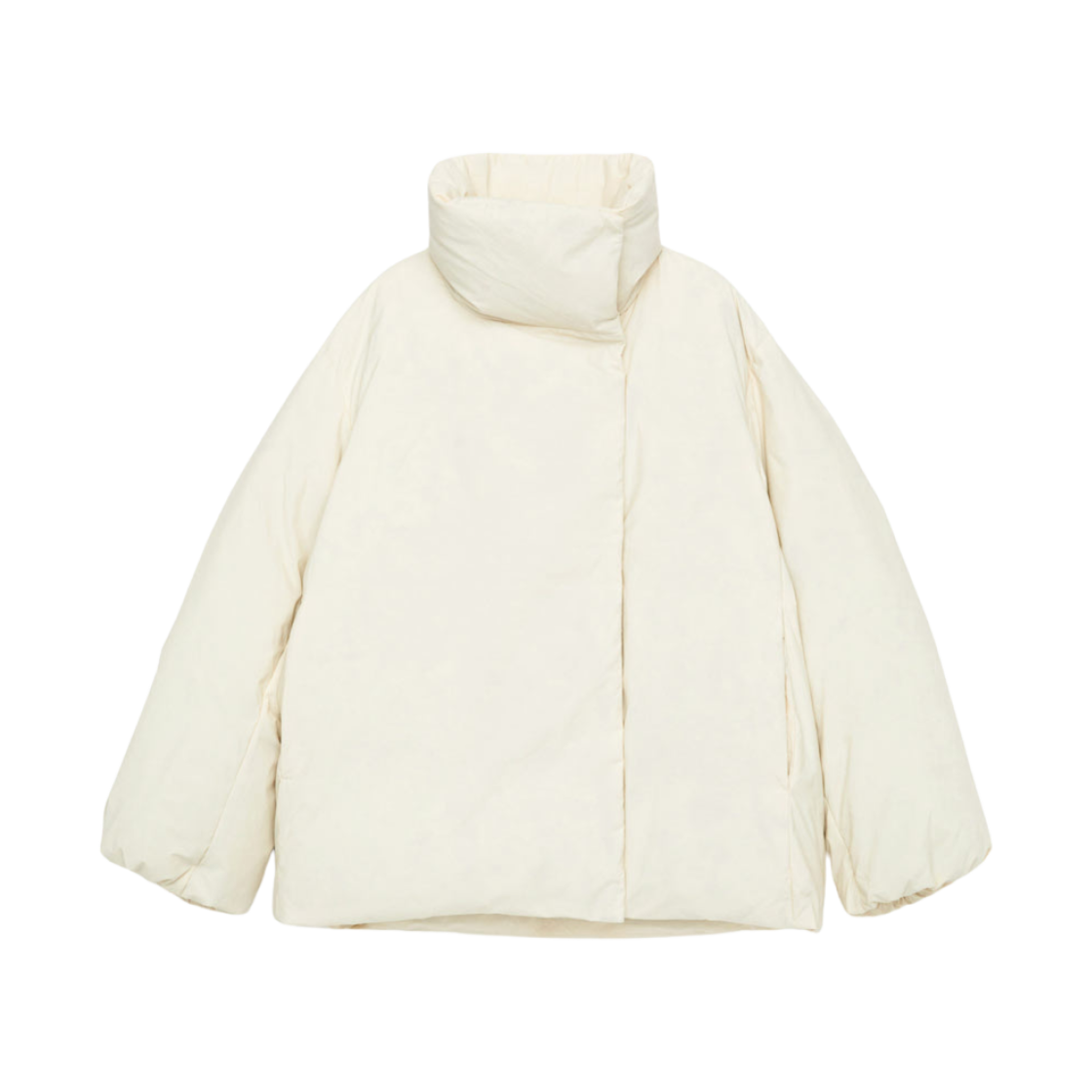 1238490003 (W) Arket Upcycled Down High Collar Jacket Off White