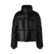 (W) Canada Goose Cypress Cropped Puffer Black