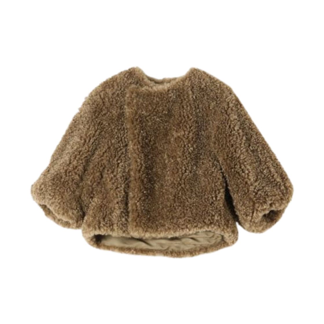 (W) 하이크 포우 셔링 크롭드 자켓 카키((W) Hyke Faux Shearling Cropped Jacket Khaki)