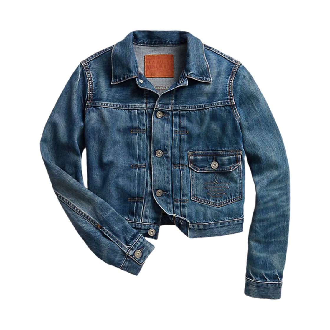 626232 (W) Double RL Cropped Denim Jacket Kenny Worthy