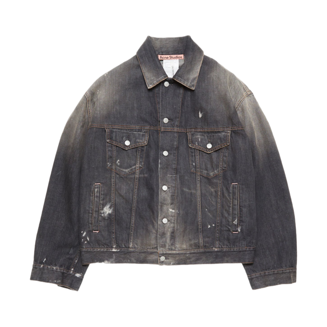 C90190-900 Acne Studios Denim Jacket Oversized Fit Black