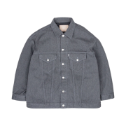 Graphpaper Colorfast Denim Trucker Jacket Gray