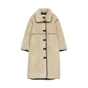 (W) Arket Pile Coat Beige