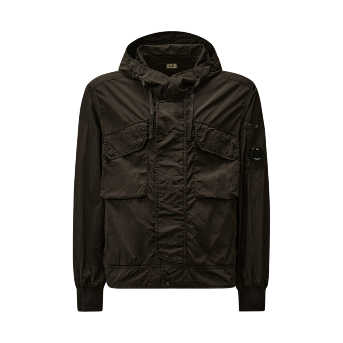 C.P. 컴퍼니 크롬-R 후드 렌즈 자켓 블랙 - 25SS(C.P. Company Chrome-R Hooded Lens Jacket Black - 25SS)