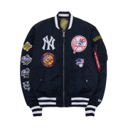 New Era x Alpha Industries x MLB New York Yankees MA-1 Bomber Jacket Replica Blue