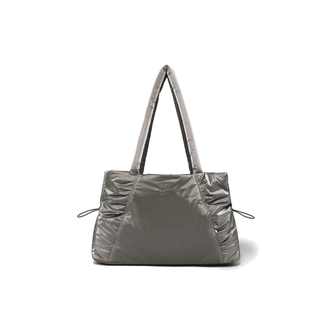 1100FS253RB01F002176 [6% 적립] FILA Glossy Shirring Shoulder Bag Dark Gray