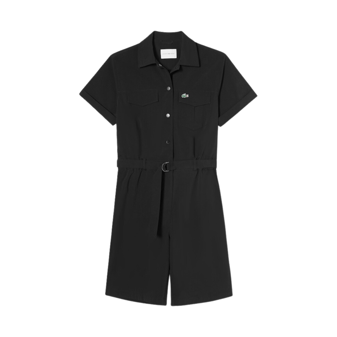 (W) 라코스테 포켓 점프 수트 블랙((W) Lacoste Pocket Jump Suit Black) - 1