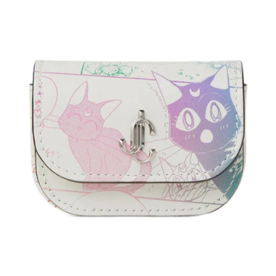 지미추 x 미소녀 전사 세일러문 루나 & 아르테미스 & 다이애나 에어팟 케이스 멀티컬러 화이트(Jimmy Choo x Pretty Guardian Sailor Moon Luna & Artemis & Diana Airpods Case Multicolor White)