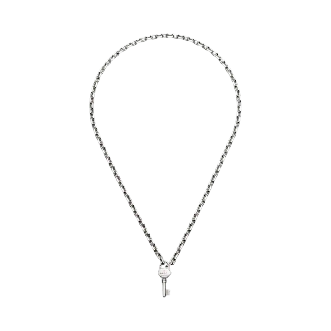 796343-J8400-8106 (W) Gucci Trademark Chain Necklace with Key 925 Sterling Silver