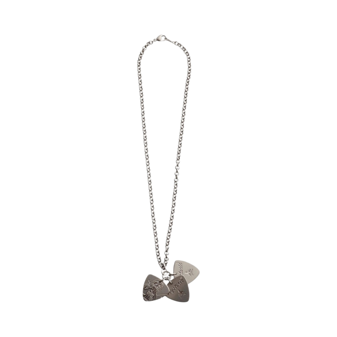 (W) 히스테릭 글래머 온 스컬 픽 네클리스 실버((W) Hysteric Glamour On Skull Pick Necklace Silver)