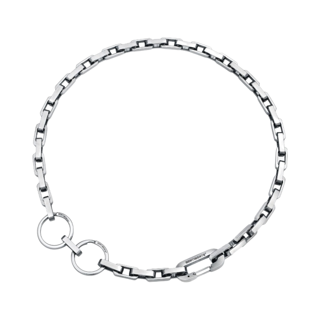 센티멍 넘버 320 실버 투 링 네클리스