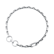 Sentiments No.320 Two Ring Necklace Silver