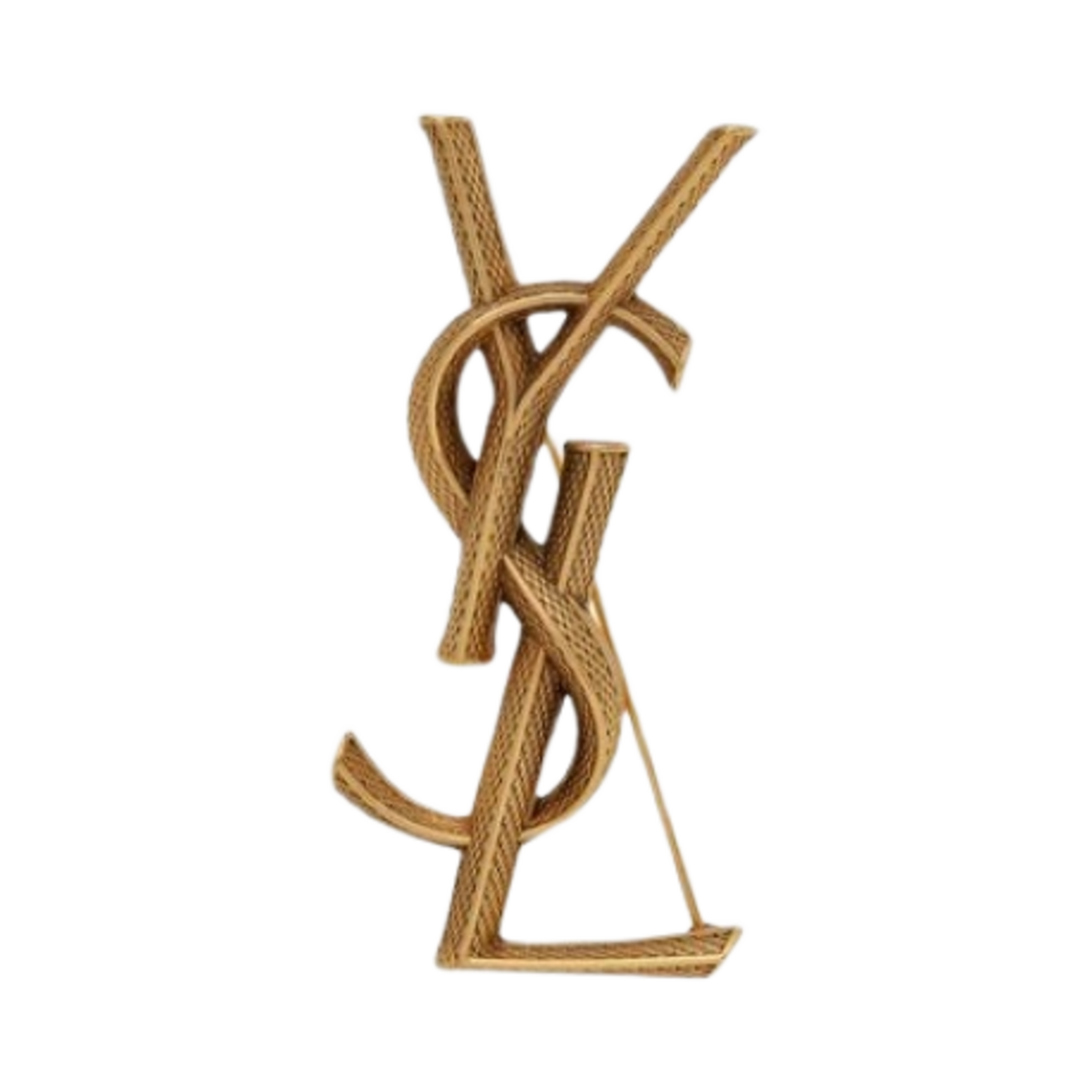 (W) 생로랑 오피움 YSL 스네이크 브로치 메탈 에이지드 브래스 골드((W) Saint Laurent Opyum Ysl Snake Brooch In Metal Aged Brass Gold) - 1