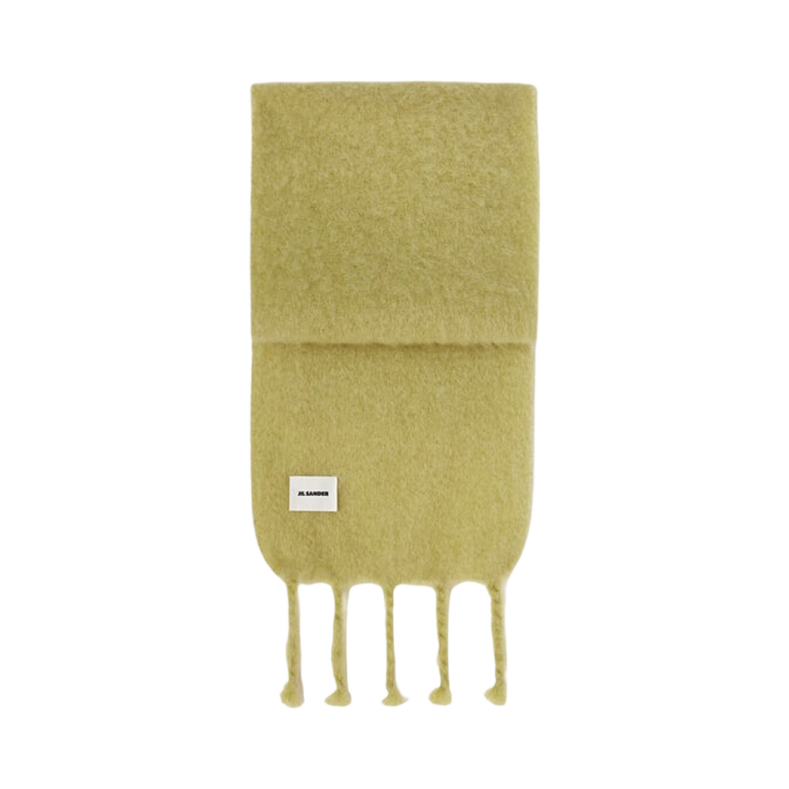 J52TE0006-J40041-710 Jil Sander Fringe Mohair Muffler Gold