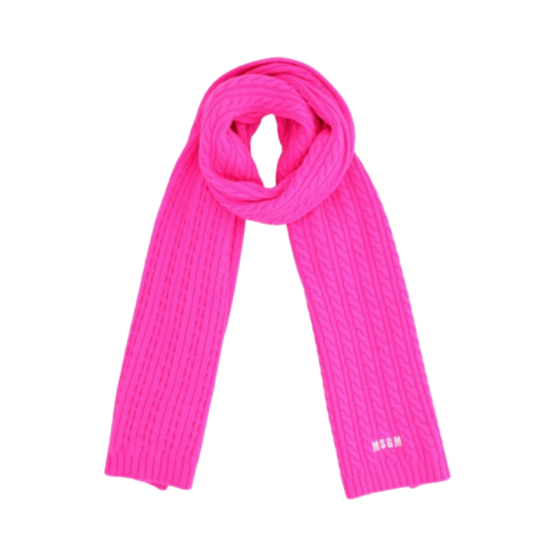 엠에스지엠 로고 자수 머플러 푸시아(MSGM Logo Embroidered Muffler Fucsia)