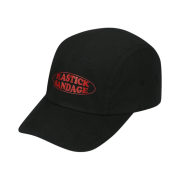 Plastick Bandage Logo 5 Pannel Cap Black