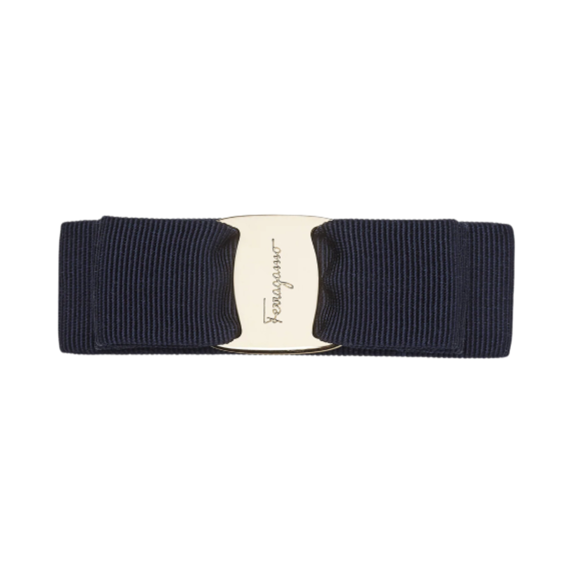 (W) 페라가모 바라 헤어 클립 블루베리 골드((W) Ferragamo Vara Hair Clip Blueberry Gold) - 1