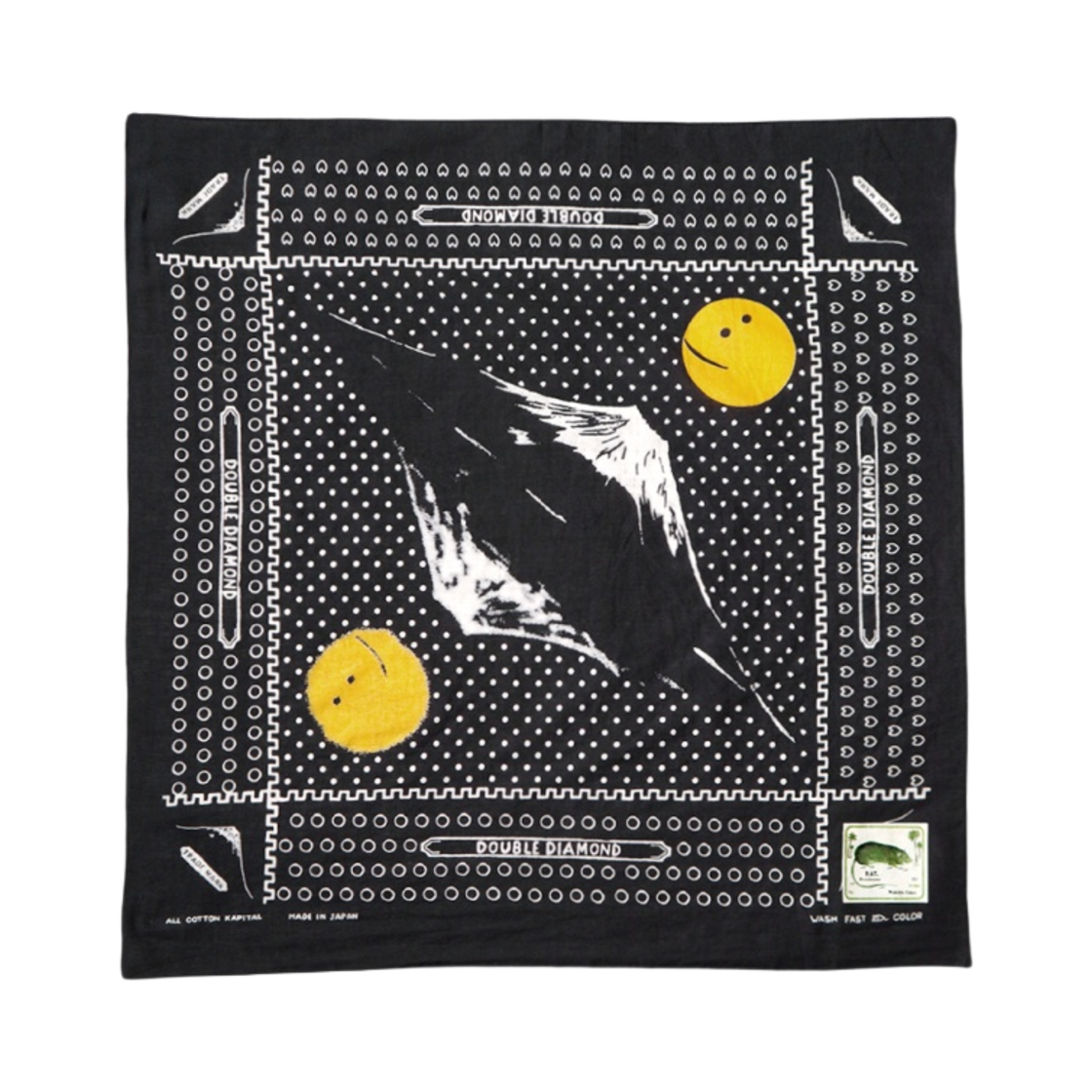 캐피탈 패스트컬러 셀비지 반다나 블랙(Kapital Fastcolor Selvedge Bandana Black)