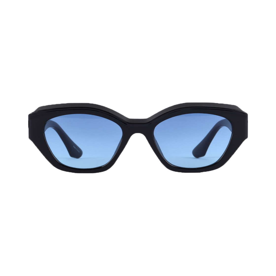 한글 긱시크 스퀘어 선글라스 블랙블루(Hangle Geek Chic Square Sun Black-Blue)