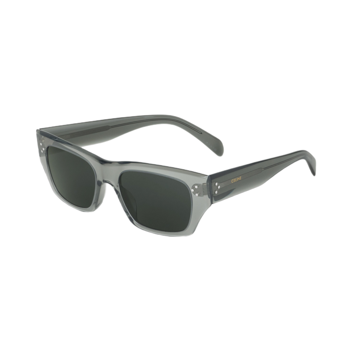 4S297CPLB-15KT Celine Black Frame 55 Sunglasses in Acetate Transparent Khaki