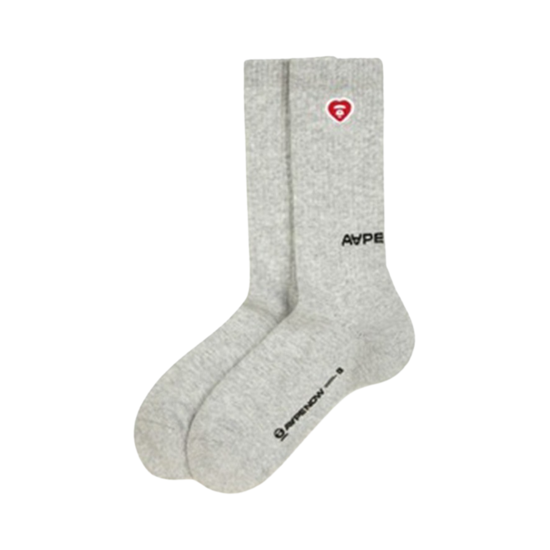에이프 나우 삭스 헤더 화이트(AAPE Now Socks Heather White)