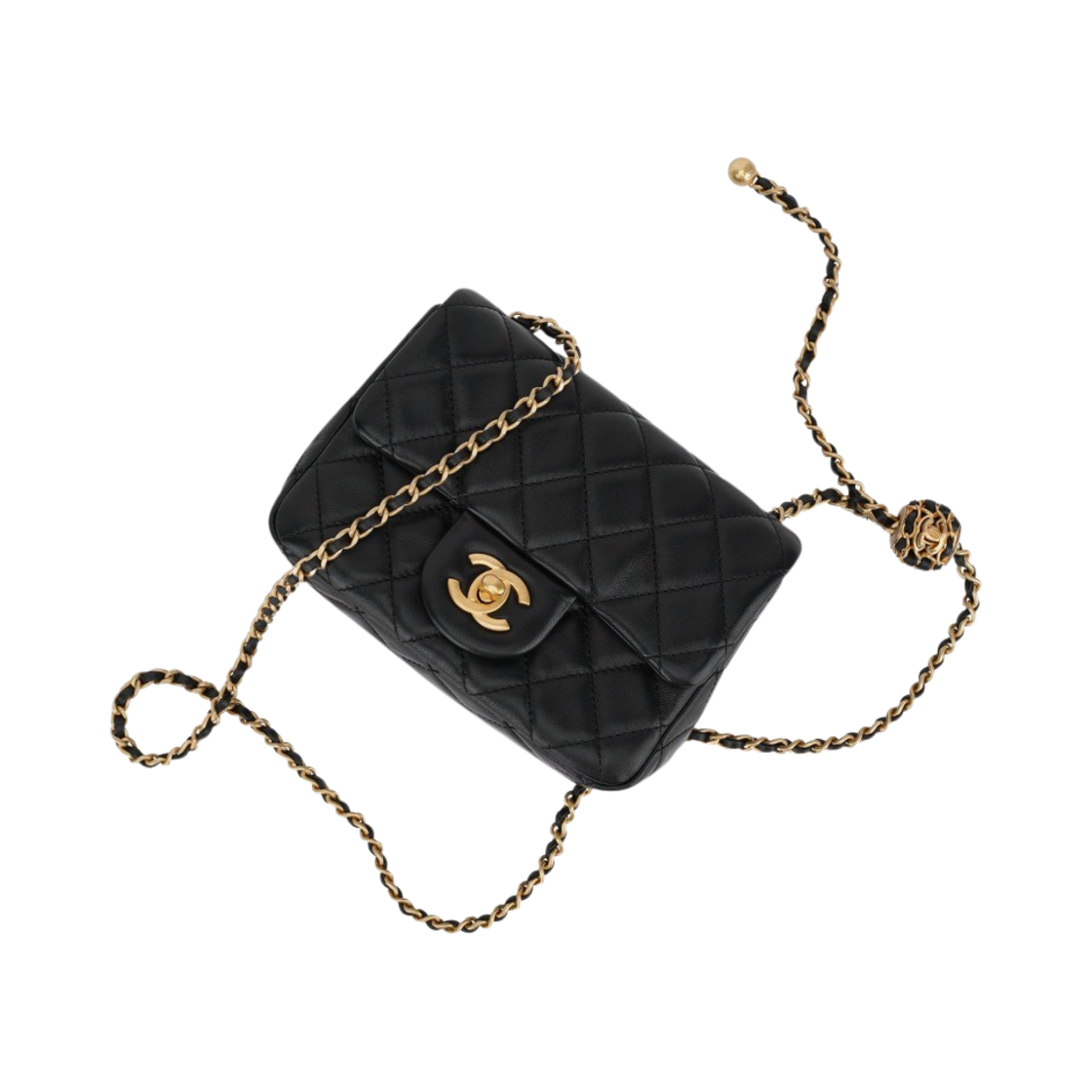 샤넬 미니 플랩백 램스킨 & 골드 블랙(Chanel Mini Flap Bag Lambskin & Gold Black) - 3
