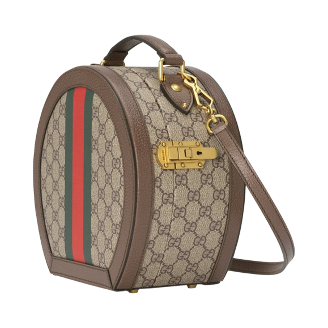 구찌 사보이 미니 햇 박스 베이지 에보니 슈프림(Gucci Savoy Mini Hat Box Beige Ebony Supreme) - 2