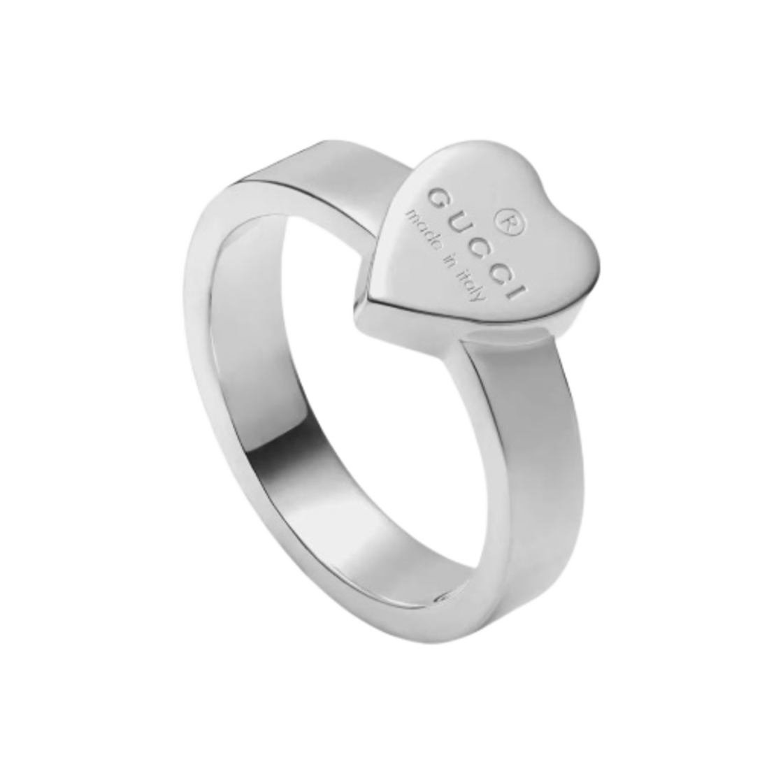 구찌 트레이드마크 링 하트 펜던트 실버(Gucci Trademark Ring With Heart Pendant Silver)