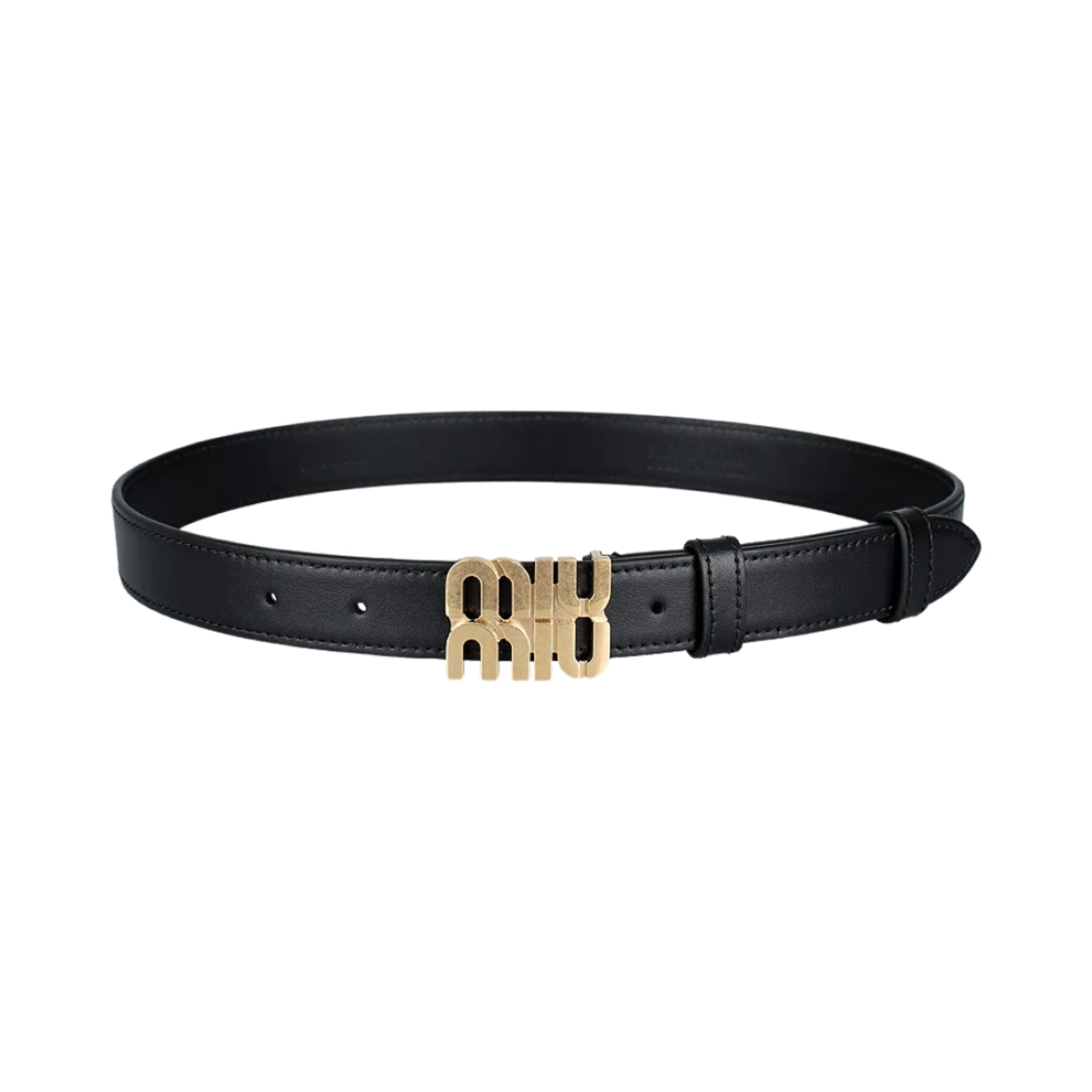 5CC565-2AIX-F0002 (W) Miu Miu Leather Belt Black