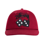 Stussy Low Profile Stock Dice Snapback Maroon