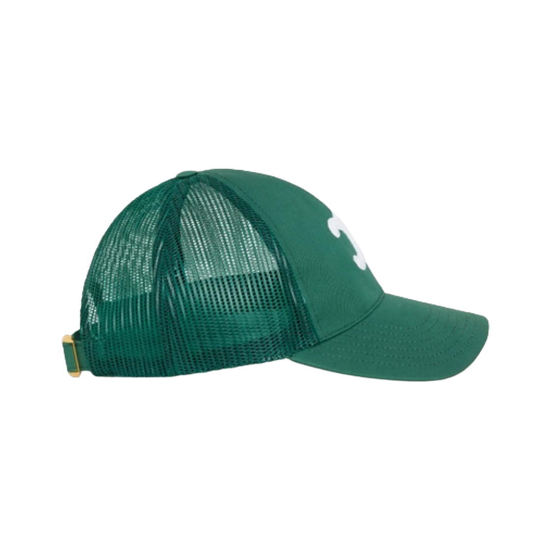 (W) 셀린느 코튼 베이스볼 캡 다크 그린 화이트((W) Celine Baseball Cap in Cotton Dark Green White) - 2