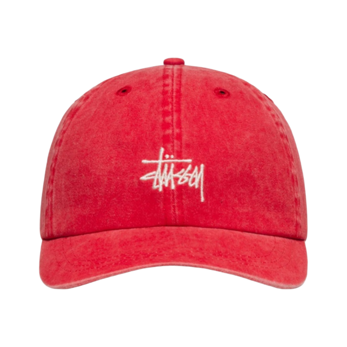 1311118 Stussy Low Pro Basic Washed Strapback Chile