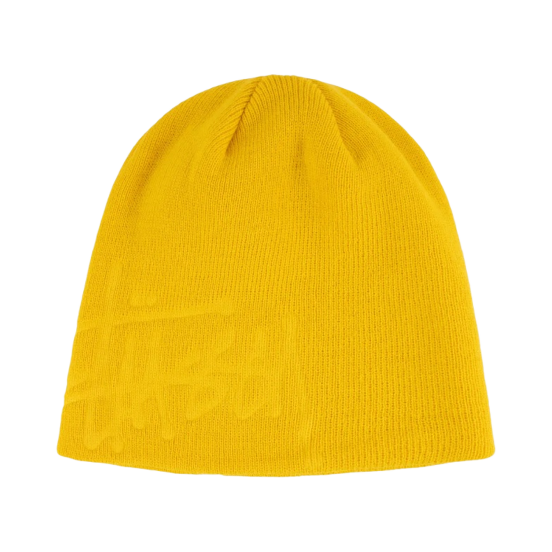 스투시 디보스드 스탁 로고 비니 옐로우(Stussy Debossed Stock Logo Beanie Yellow) - 1