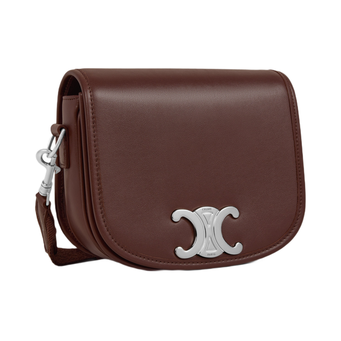 셀린느 스몰 베사체 스트랩 트리옹프 서플 내츄럴 카프스킨 체스트넛(Celine Small Besace Strap Triomphe in Supple Natural Calfskin Chestnut) - 2