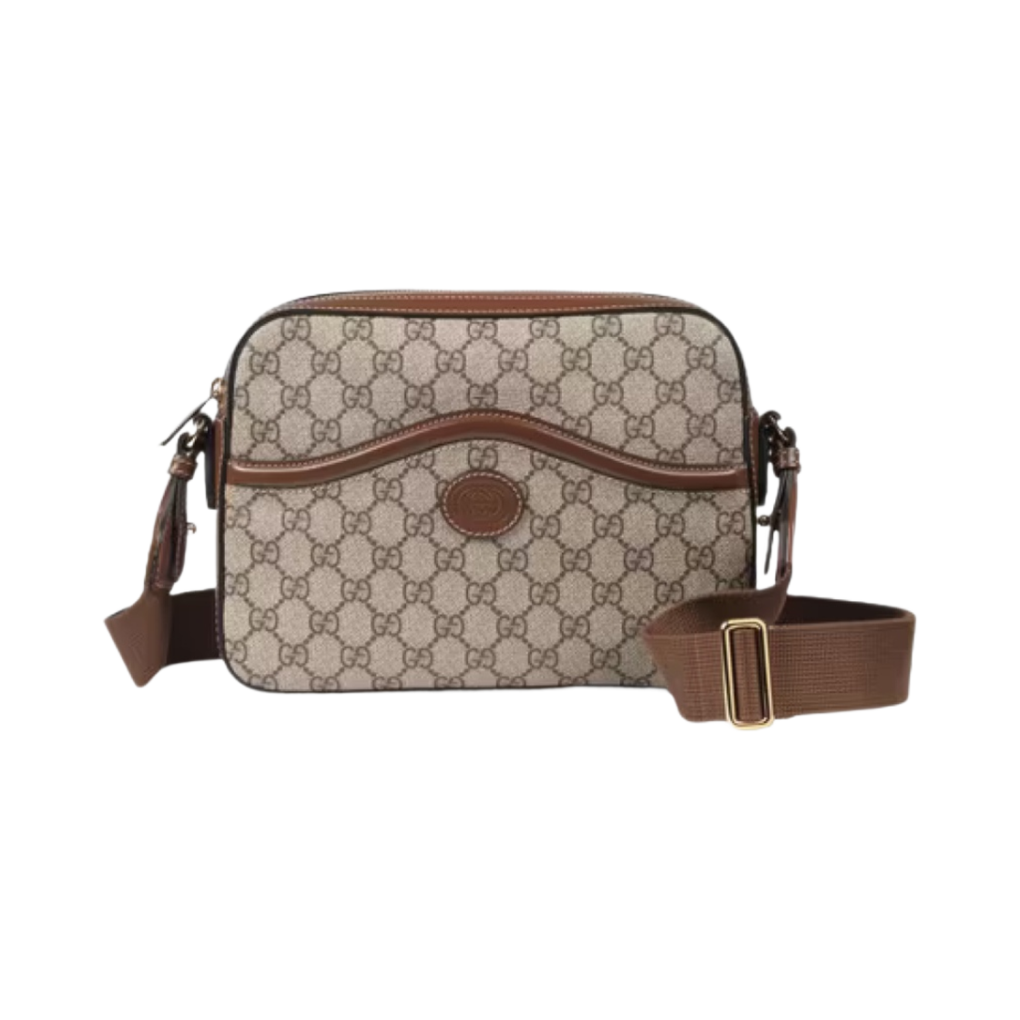 675891-92THG-8563 Gucci Interlocking G Messenger Bag Beige Ebony