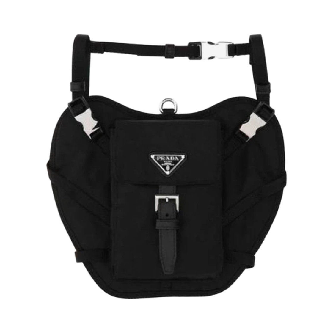 2YX003-2DMI-F0002 Prada Re-Nylon Dog Harness Black