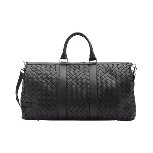 Bottega Veneta Medium Intrecciato Duffle Bag Black