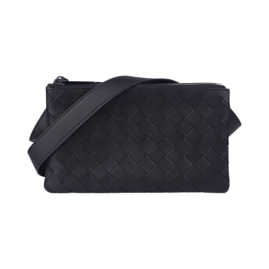 609692VCPQ18984 Bottega Veneta Intrecciato Mini Crossbody Bag Black