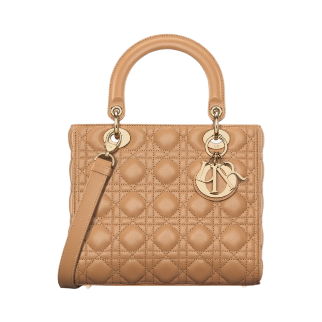 M0565ONGE-M53U Dior Medium Lady Bag Cannage Lambskin Medium Tan - 대표 이미지 #1