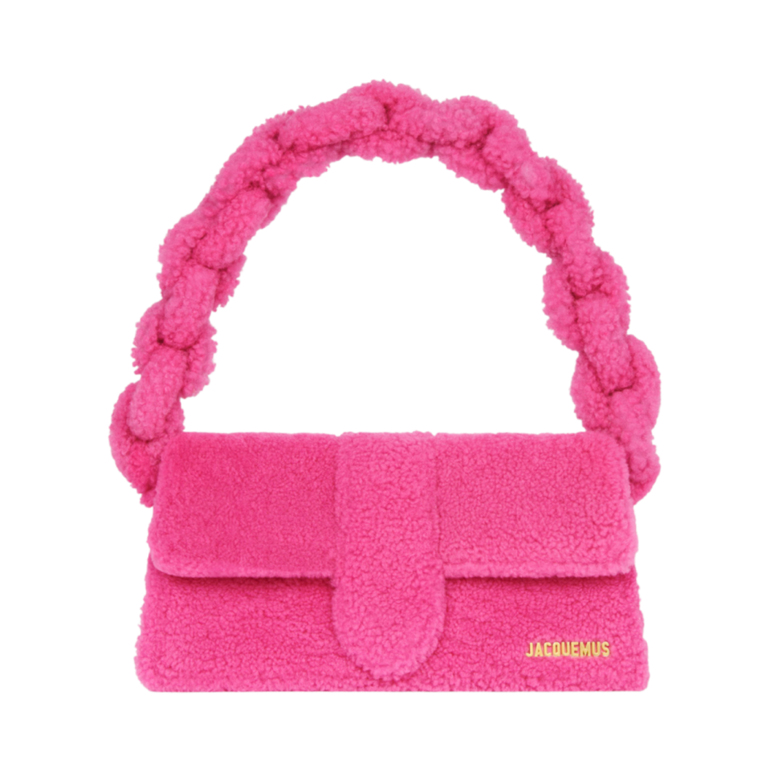 자크뮈스 르 밤비두 셔링 플랩백 핑크(Jacquemus Le Bambidou Shearling Flap Bag Pink) - 1