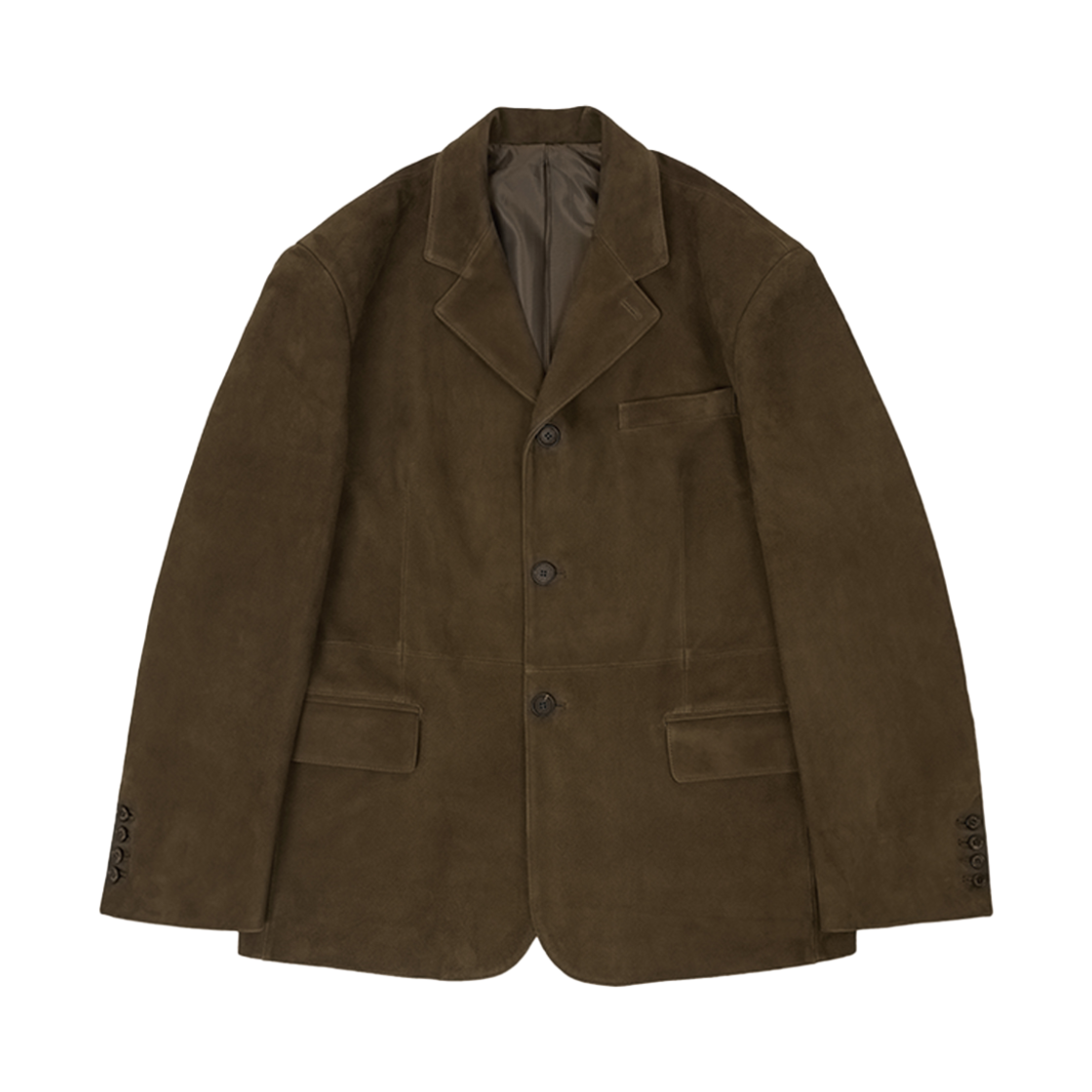 2501MLJBR2 STU Goat Suede Blazer Brown