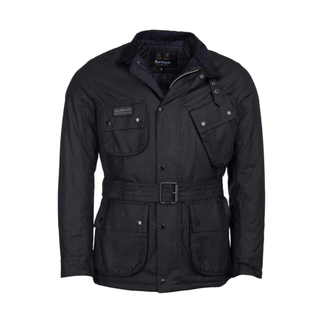 바버 인터내셔널 뉴 SL 인터내셔널 왁스 자켓 블랙(Barbour International New SL International Waxed Jacket Black)