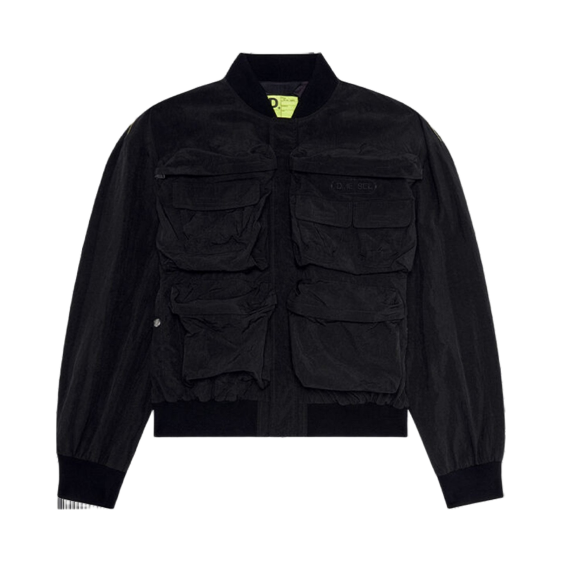 디젤 나일론 봄버 맥시 포켓 블랙(Diesel Nylon Bomber with Maxi Pockets Black)