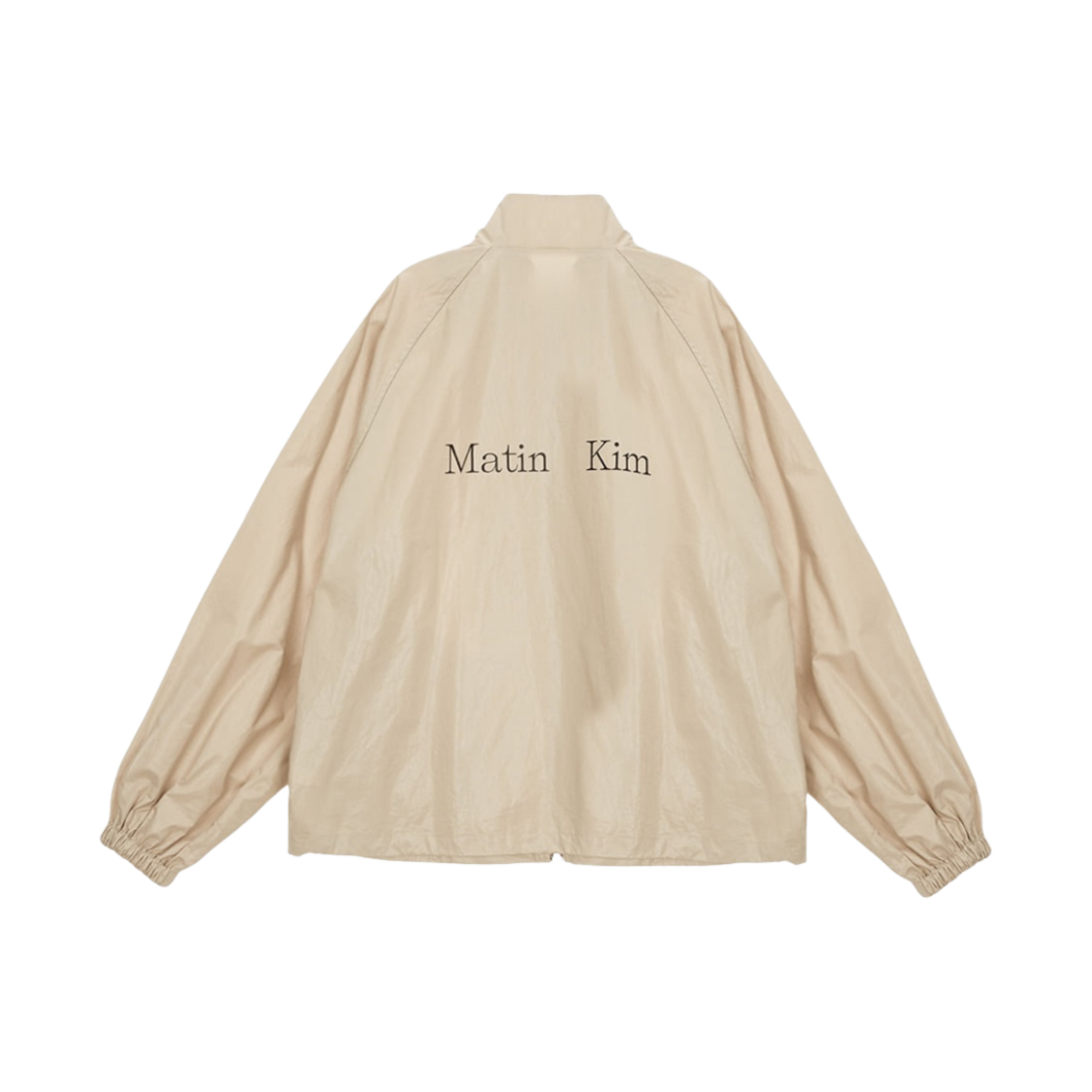 (W) 마뗑킴 로고 코팅 점퍼 베이지((W) Matin Kim Logo Coating Jumper Beige)