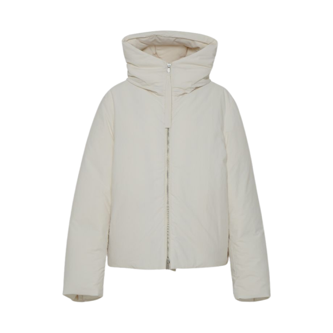 (W) 질 샌더 후드 다운 자켓 화이트((W) Jil Sander Hooded Down Jacket White)