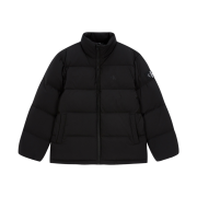 Calvin Klein Jeans Regular Fit Stand Collar Short Down Puffer Jacket CK Black
