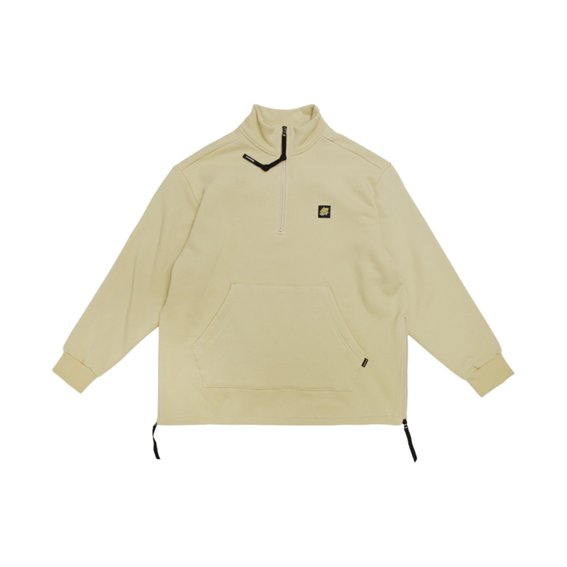 플랫웨이브 플로드 하프 집업 스웨트셔츠 베이지(Flatwave Flod Half Zip Up Sweatshirt Beige)
