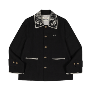 Fritur Embroidery Collar Jacket Black_F251JK05
