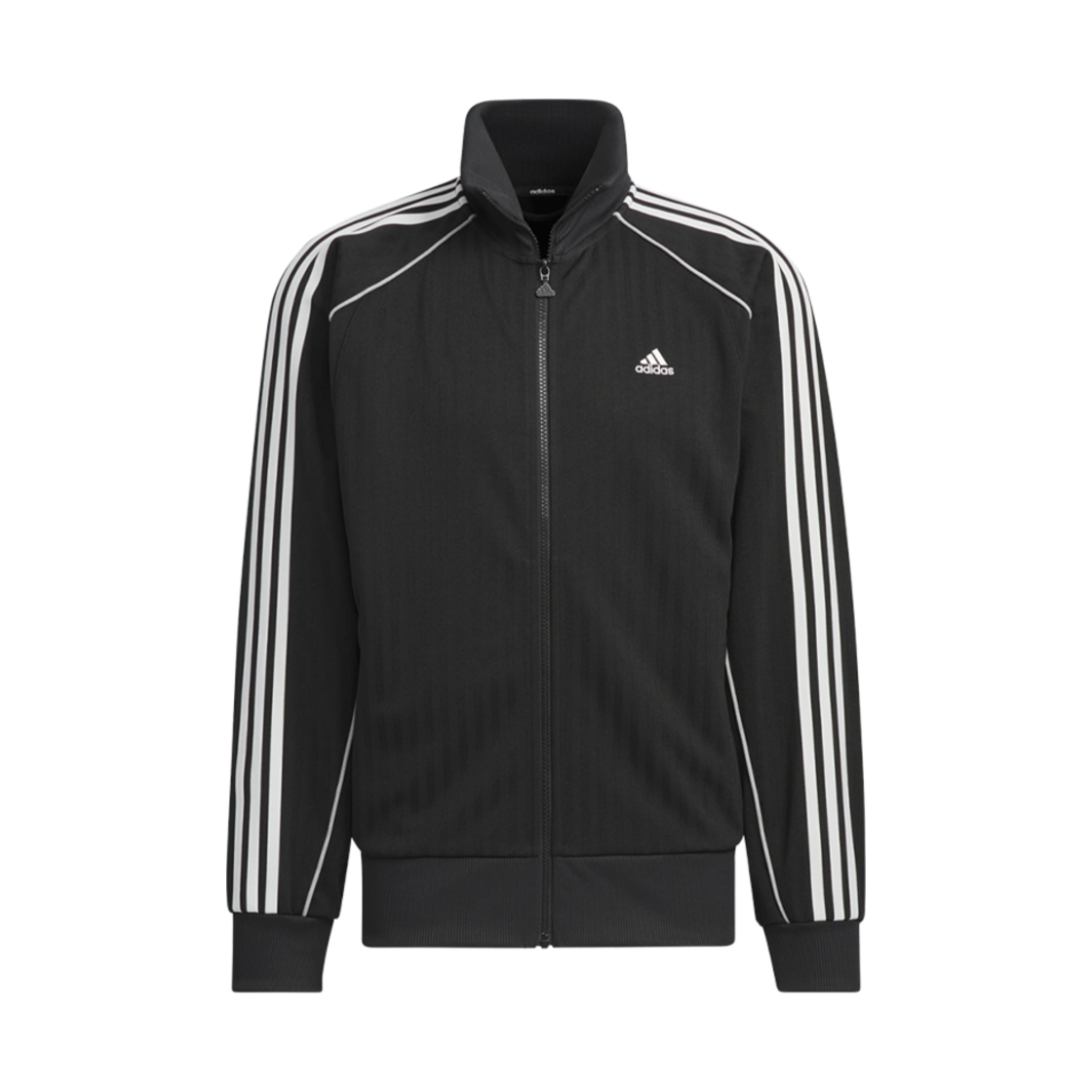 아디다스 BYD3S 루즈 핏 자카드 니트 트랙탑 젠더 뉴트럴 블랙 - KR 사이즈(Adidas BYD3S Loose Fit Jacquard Knit Track Top Gender Neutral Black - KR Sizing) - 1