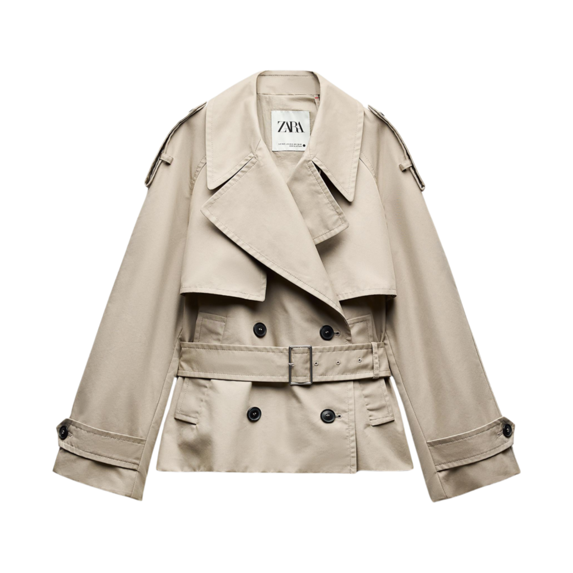 (W) 자라 ZW 컬렉션 숏 트렌치 코트 샌드